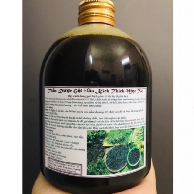 500ml Dầu Gội Thảo Dược Kích Thích Mọc Tóc, Trị Nấm Ngứa, Nuôi Dưỡng Phục Hồi Tóc Hư Tổn. Handmade