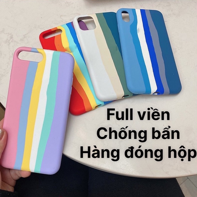 Ốp Lưng Iphone Chống bẩn full Viền  Cầu Vồng 6/6s/6plus/6splus/7/7plus/8/8plus/plus/X/Xr/Xsmax/11/12/pro/promax