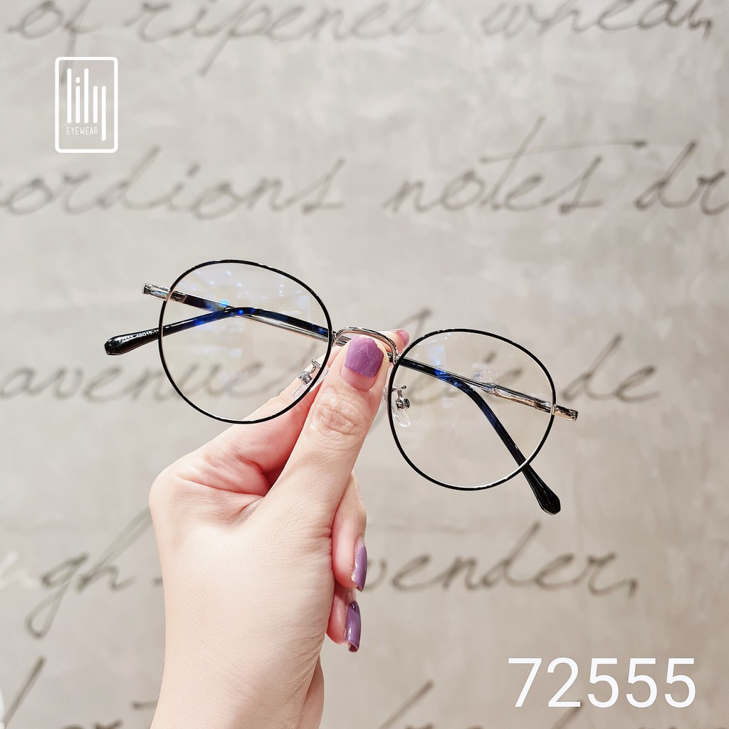 Gọng kính cận nữ kim loại Lilyeyewear mắt tròn màu sắc thời trang phù hợp khuôn mặt nhỏ 72555 | BigBuy360 - bigbuy360.vn