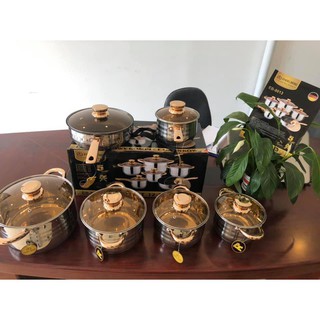 BỘ NỒI ❤️6 MÓN VUNG KÍNH❤️ CÔNG NGHỆ ĐỨC [ SIÊU ĐẸP ]