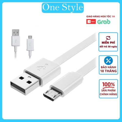 Cáp sạc USB - Micro, dây sạc samxung dài 1,2m thích hợp cho các dòng điện thoại - Onestyle Shop