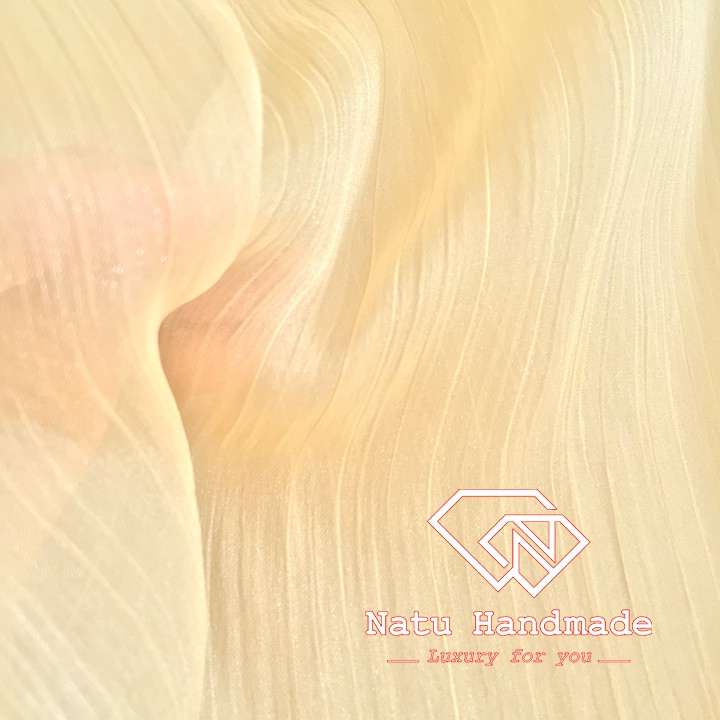 - Vải làm hoa cài áo - Tơ xước, tơ organza - 1m