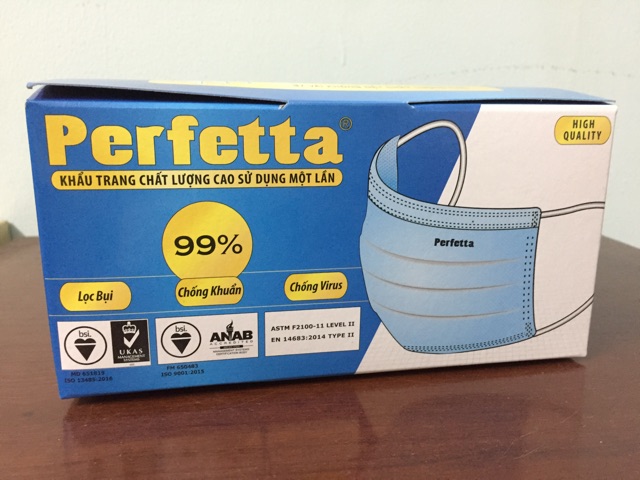KHẨU TRANG PERFETTA 3 LỚP 50 CÁI | BigBuy360 - bigbuy360.vn