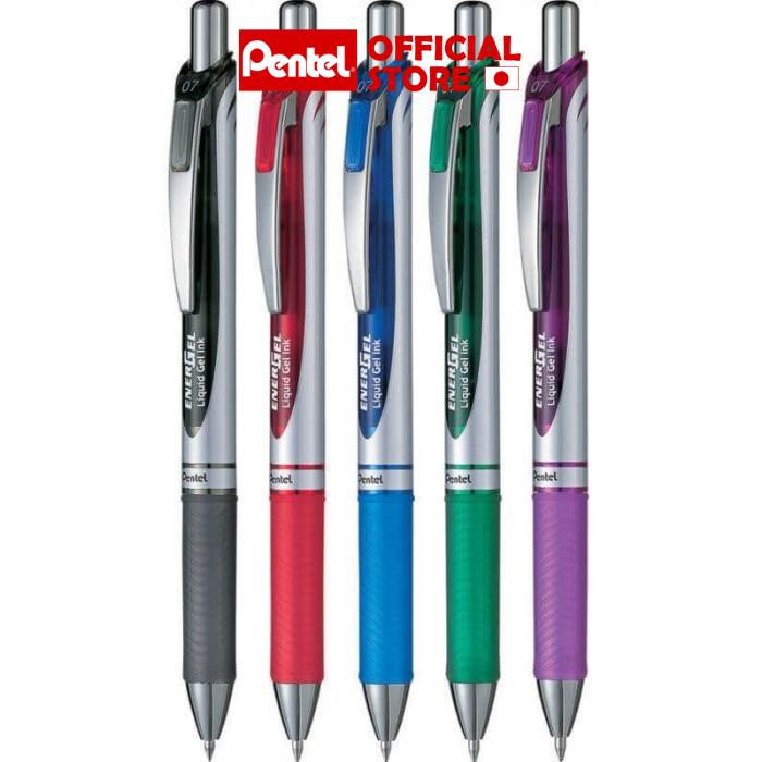 Bút Ký Mực Gel Pentel - Dạng Bấm 0.7mm BL77 - 12 màu