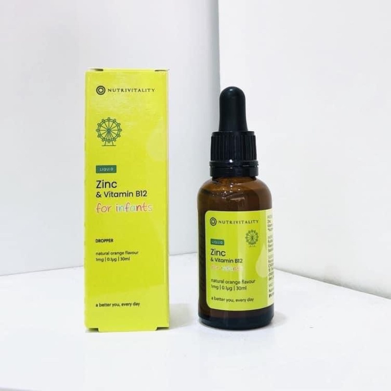Kẽm giọt Nutrivitality Zinc bổ sung Vitamin B12 - 30ml cho bé từ sơ sinh
