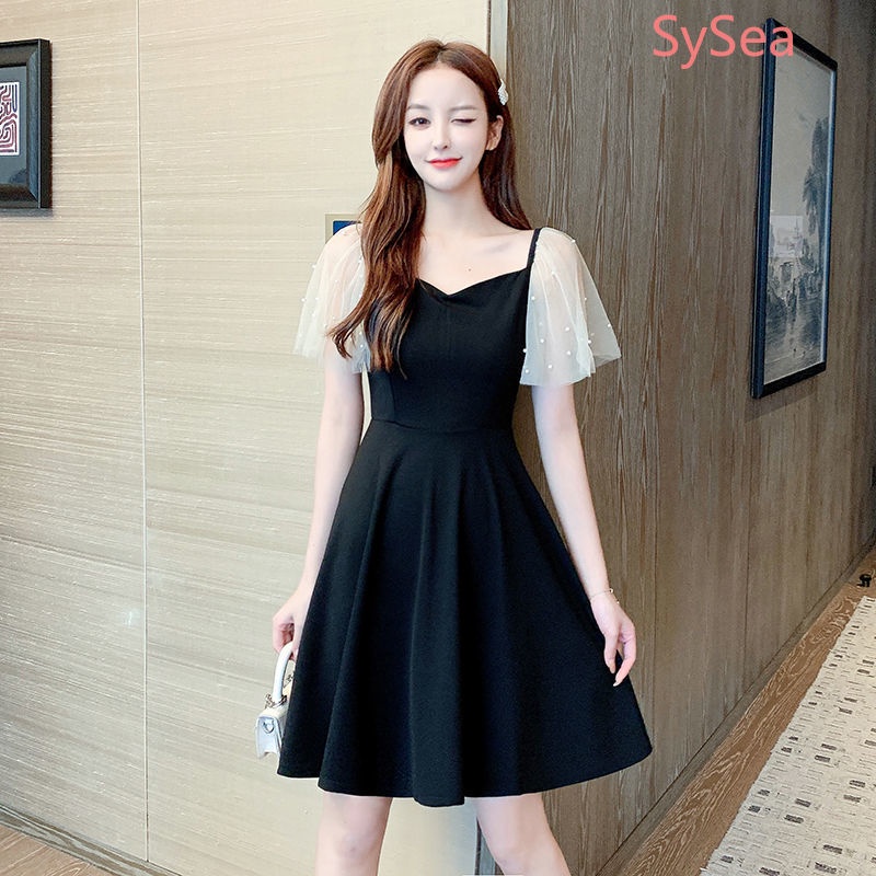 Đầm Cổ Chữ V Thời Trang Mùa Hè Phong Cách Pháp Cho Nữ