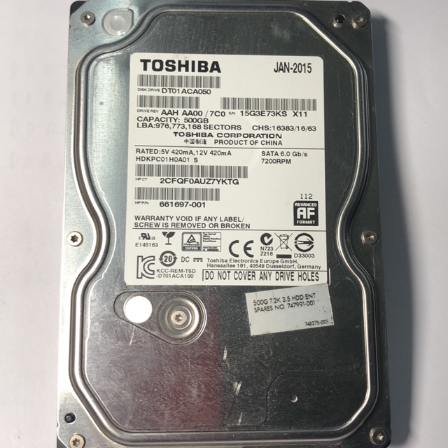 Ổ Cứng 500G Toshiba