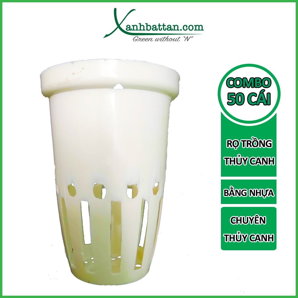 Bộ 50 cái rọ thủy canh bằng nhựa 70x105 mm