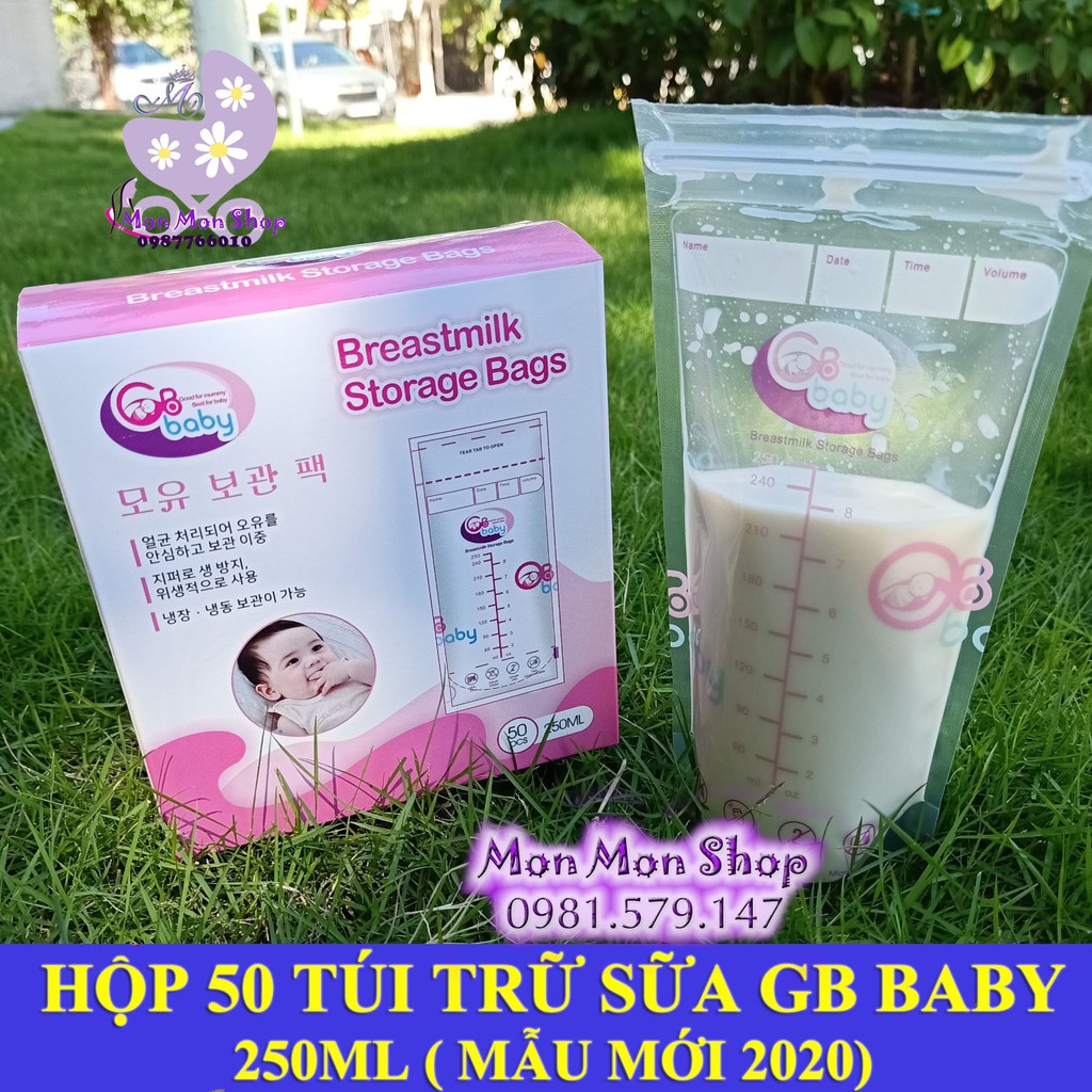 Hộp 50 túi trữ sữa GB Baby 250ml