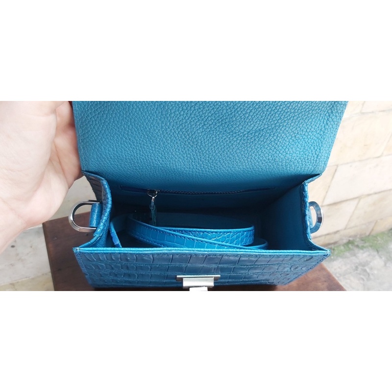 TÚI HỘP DA CÁ SẤU THẬT SIZE 20 CÁ SẤU GÒ VẤP