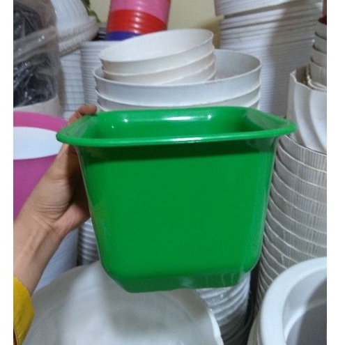 Chậu nhựa vuông V19 (19x15cm) chât dày, bóng_Chậu hoa nhưa loại đẹp, cứng cáp, bền xịn