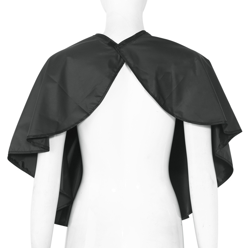 Áo Choàng Cắt Tóc Chống Thấm Nước Hình Vuông Ngắn Màu Đen Dành Cho Salon YOUYO