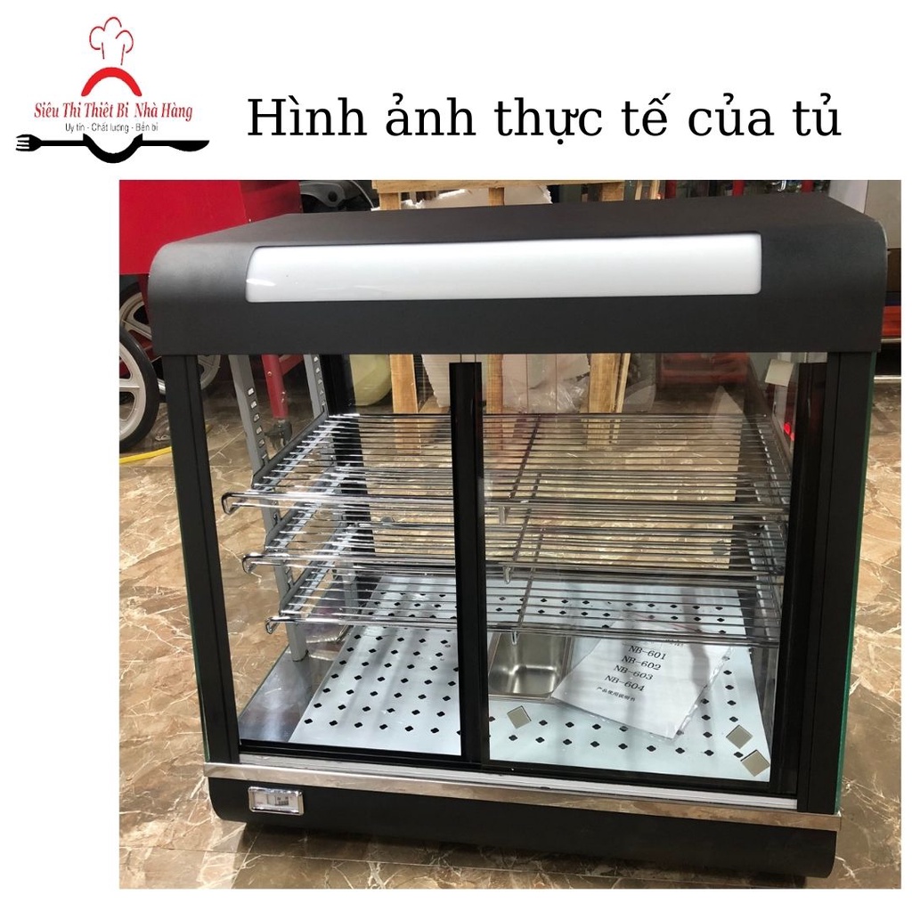 Tủ trưng bày giữ nóng gà rán,Khoai Tây,KFC, bánh mỳ,Tủ giữ nóng thức ăn kính vuông 601