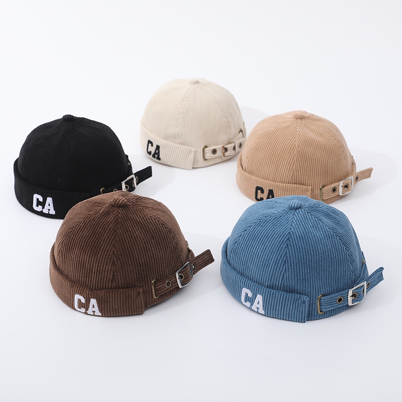 Mũ Beanie Vải Nhung Thêu Chữ Phong Cách Hàn Quốc Thời Trang Thu Đông Cho Bé