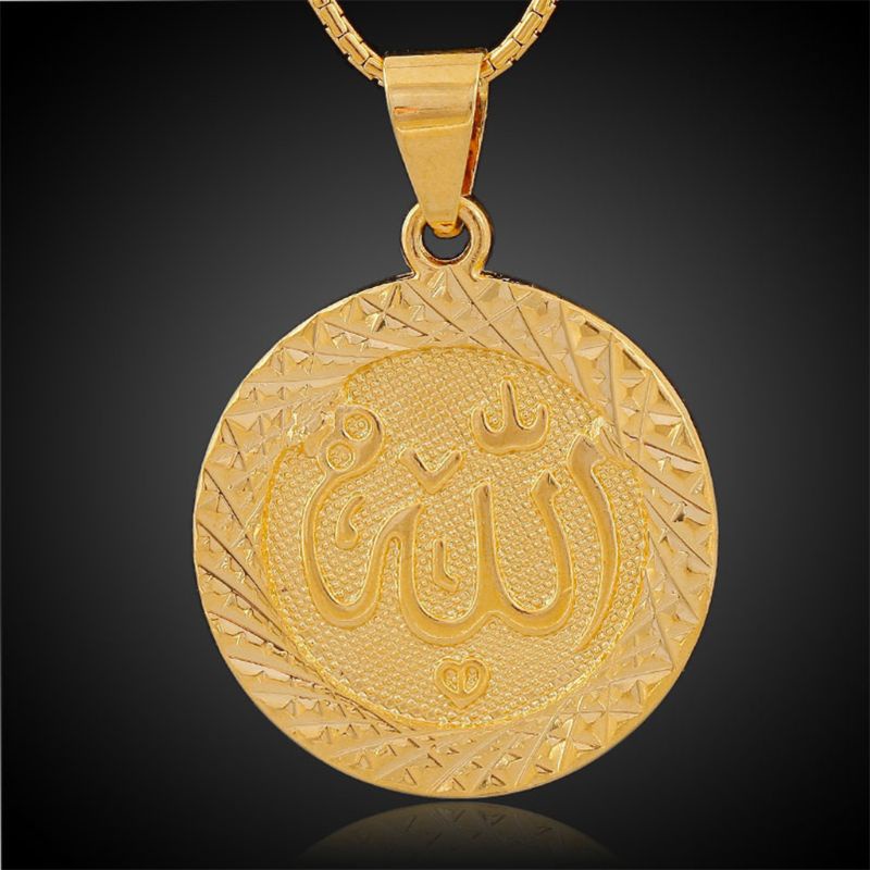 Vòng cổ Choker Mặt Tròn Hình Allah Thời Trang Cho Cặp Đôi