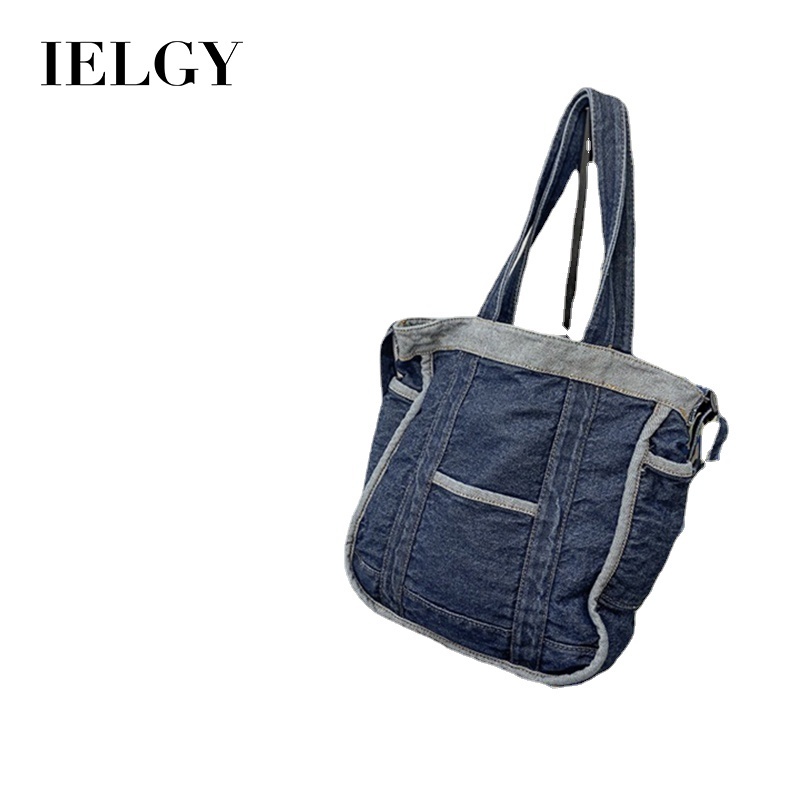 IELGY Túi Đeo Chéo Vải denim Cỡ Lớn Thời Trang Dành Cho Nữ
