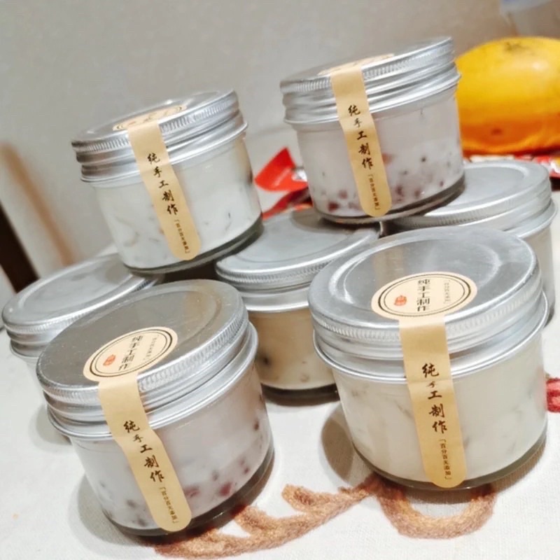 Hũ thủy tinh 100ml nắp bạc làm bánh plan, hũ làm sữa chua, hũ đựng mứt, hũ thủy tinh đựng