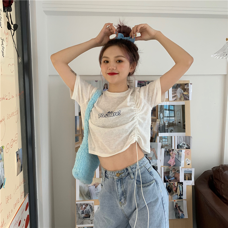 Áo Thun Lửng Ngắn Tay Màu Trơn Đơn Giản Cho Nữ 2021 | BigBuy360 - bigbuy360.vn