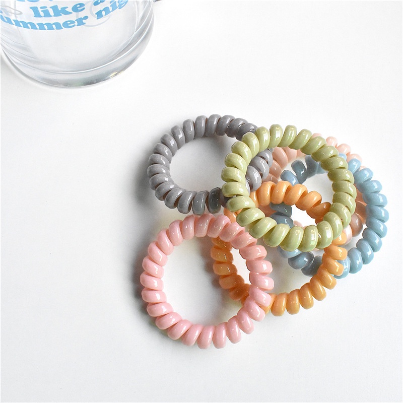 Dây Buộc Tóc Co Giãn Màu Trơn Không Để Lại Dấu Vết Dành Cho Nữ