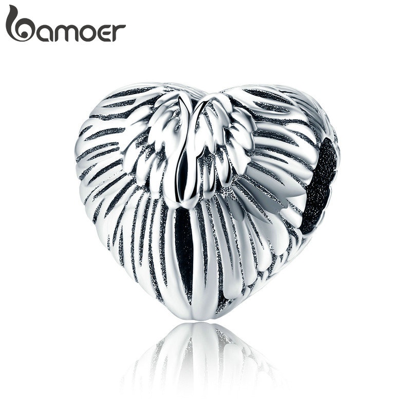 Charm đôi cánh thiên thần Bamoer AIC037 phụ kiện làm vòng tay trang sức