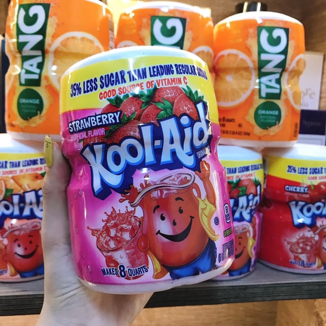 Bột pha trái cây Kool Aid - nhãn hiệu nổi tiếng của Kraft Foods Mỹ - 3 vị Cherry, Cam, Dâu