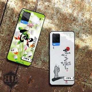 Ốp lưng kính cường lực Oppo A54 ( 4G ) hình chữ thư pháp