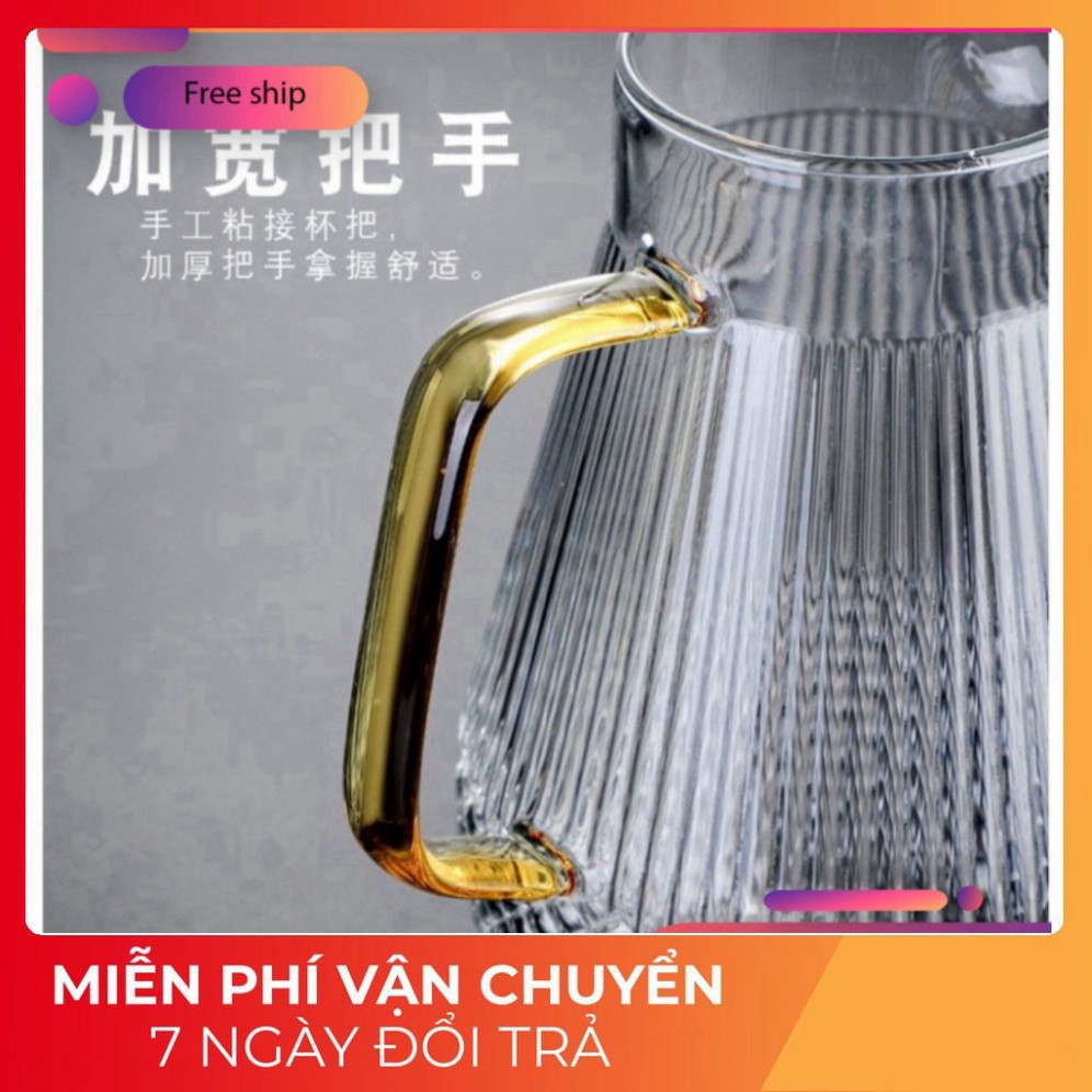 Bình thuỷ tinh nắp inox 1600ml, Chịu nhiệt cao lên tới 400 độ C, An toàn tiện lợi và sang trọng