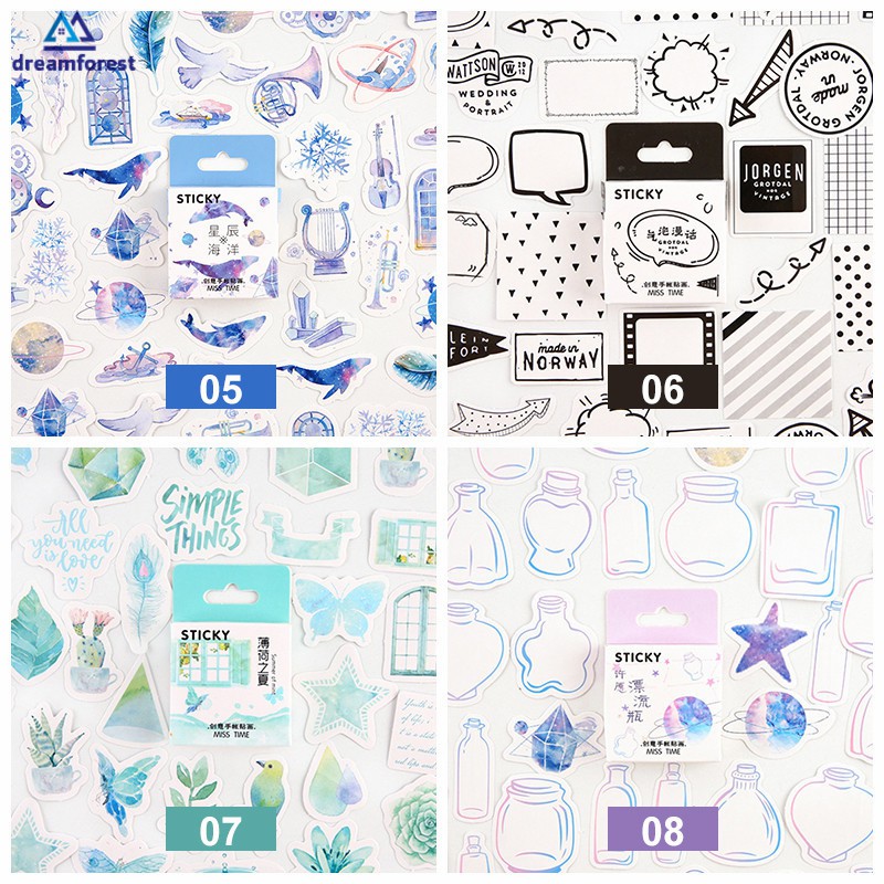 Set 46 miếng dán trang trí sổ tay album phong cách nữ tính | BigBuy360 - bigbuy360.vn
