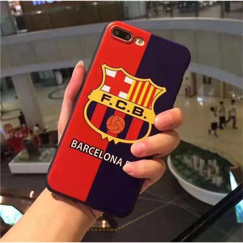 Ốp lưng điện thoại di động đội bóng đá châu Âu Ốp lưng bảo vệ mềm cho iPhone 6S/7Plus/8/X/XR/XS MAX