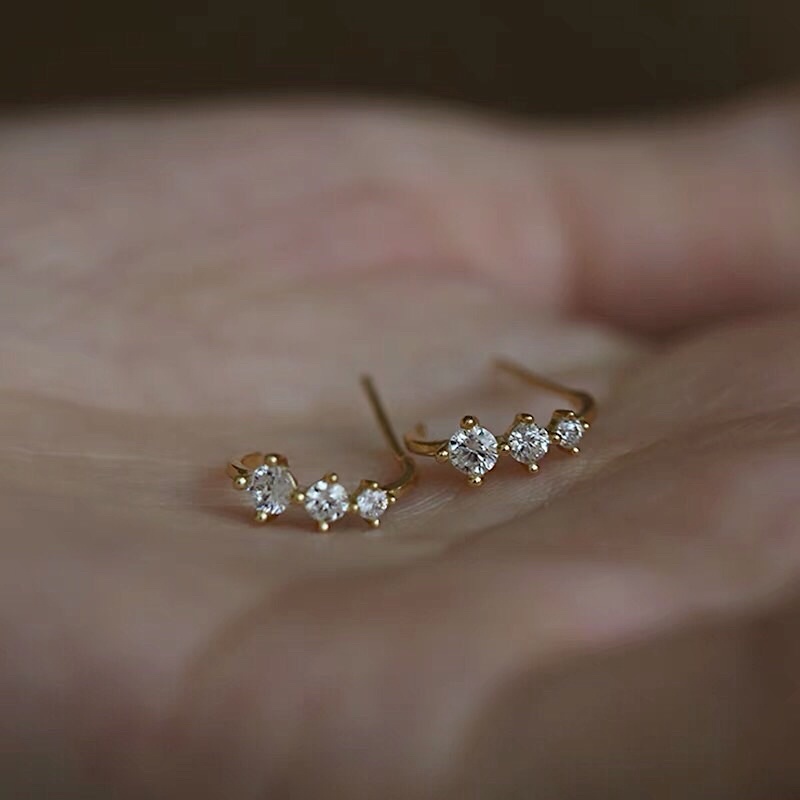 Bông tai Bạc 925 mạ Vàng 14K / LP-E181