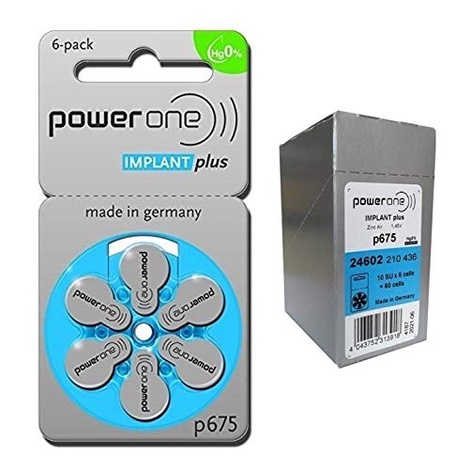Pin ốc tai điện tử Power one Implant plus size 675