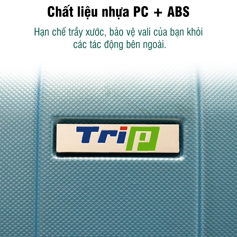 Vali nhựa TRIP P12 size 20inch xách tay lên máy bay bảo hành 5 năm chính hãng, 1 đổi 1 trong 12 tháng