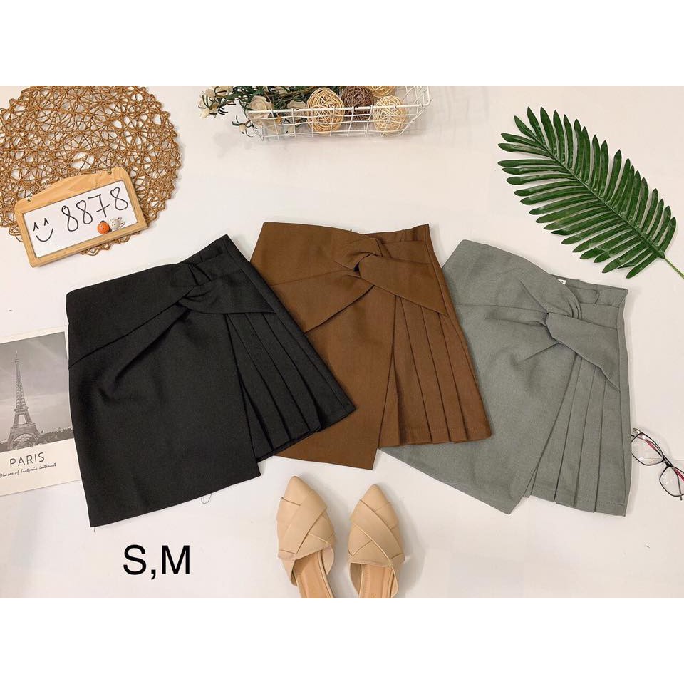 Váy kaki  xoắn eo ba màu LOVI