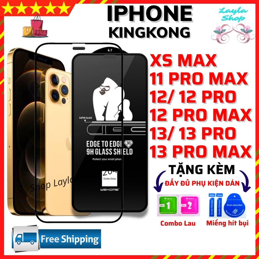 Cường lực KingKong iPhone 11 Pro Max Xs Max 7 Plus 8 Plus X XR 12 Pro Max 13 Pro Max - Full màn hình 3D