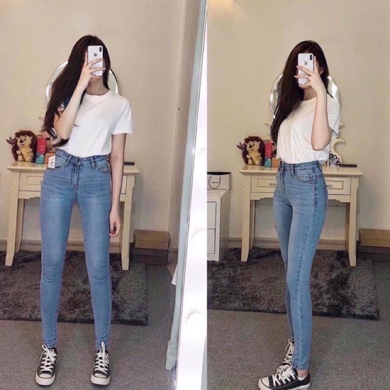 Quần jeans ôm vằn mèo hàng VNXK