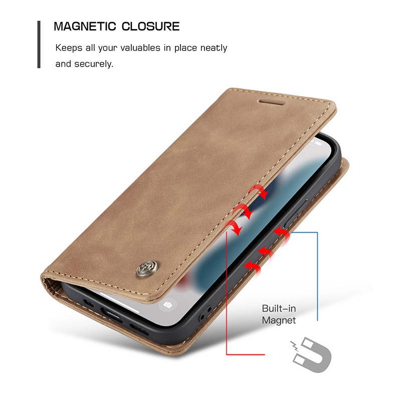 Ốp Điện Thoại Da Từ Tính Đế Lật Mềm Có Ngăn Đựng Thẻ Cho iPhone XS MAX XR X XS 8 7 6 6S Plus 8 7 6 6S 5S 5 SE2020