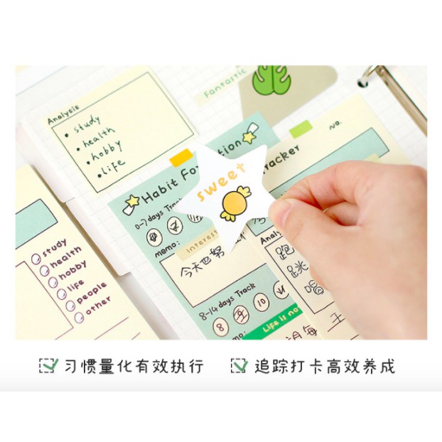 Set 30 mini note tặng kèm stickers và bookmark