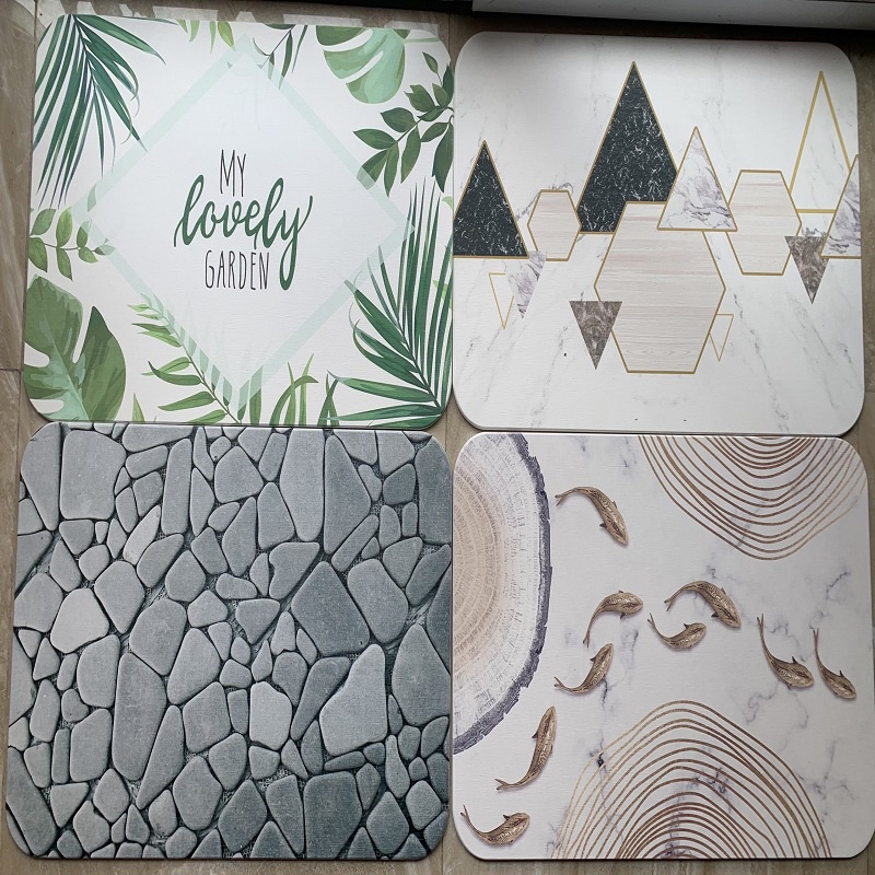 Thảm đá siêu thấm hút phong cách châu âu nhiều mẫu lựa chọn, chảm chân nhà tắm siêu thấm hút sang trọng