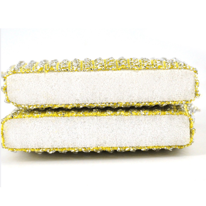 4 Miếng Rửa Chén Siêu Tạo Bọt Miếng Rửa Chén 2 Mặt Dây Thép Siêu Sạch