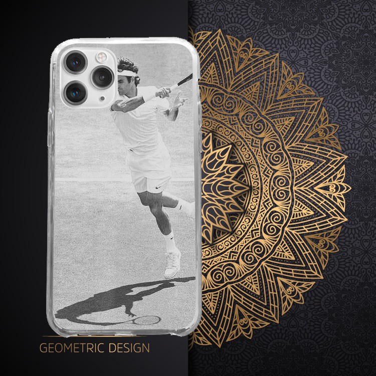 Ốp tennis Federer cú đánh mạnh mẽ cho Iphone 5 6 7 8 Plus 11 12 Pro Max X Xr TENPOD00047