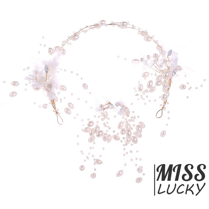 set băng đô cài tóc + khuyên tai họa tiết hình bướm xinh xắn