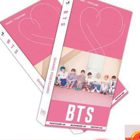 Hộp Postcard BTS mới nhất gồm 340 chi tiết