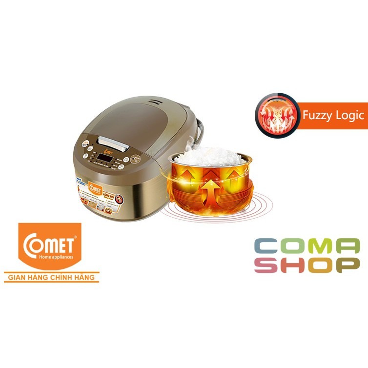 CM8087 - NỒI CƠM ĐIỆN TỬ NẮP GÀI 3D COMET 1.8L (5-6 NGƯỜI ĂN) BẢO HÀNH CHÍNH HÃNG 12 THÁNG | BigBuy360 - bigbuy360.vn