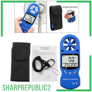 Digital Anemometer Handheld Wind Speed Meter for Measuring Wind Speed Black