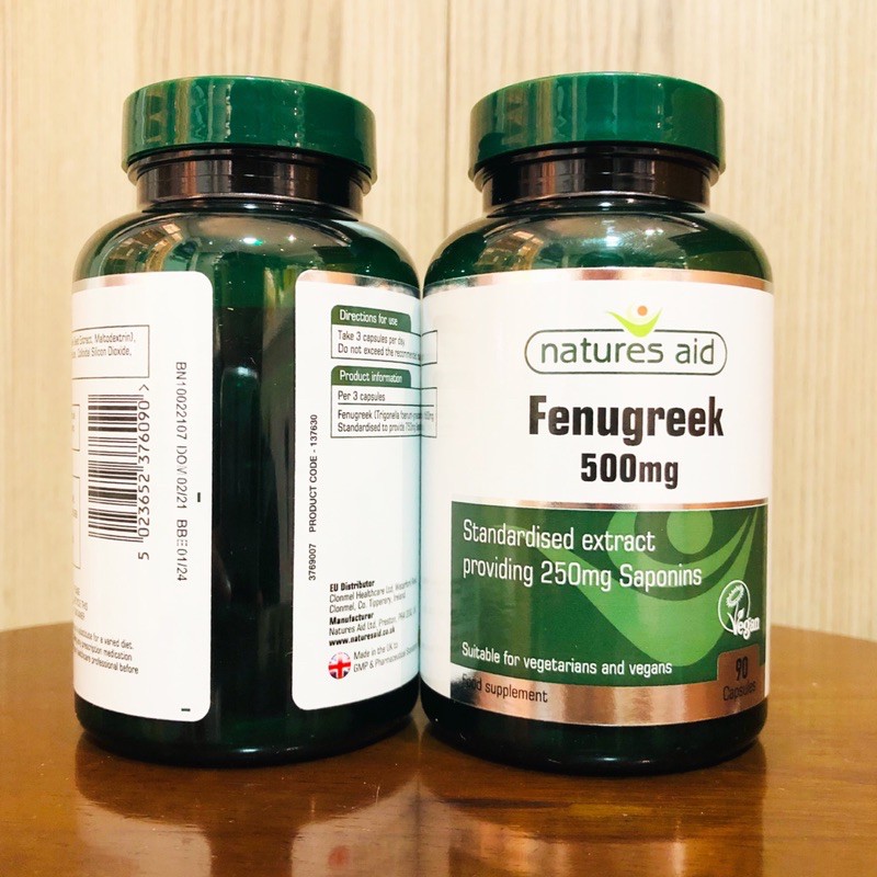 Viên uống lợi sữa, kích sữa Fenugreek 500mg