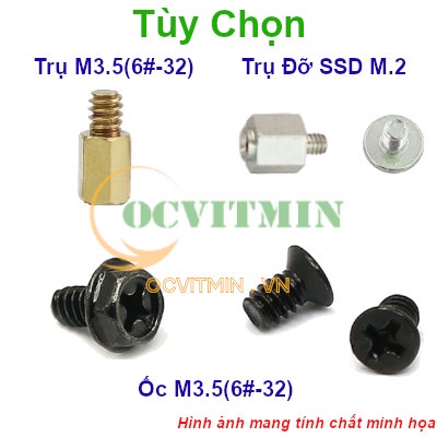 Shopee.vn/ocvitmin Trụ Đồng M3.5(6#-32), Ốc M3.5, Trụ Đỡ SSD M.2, Ốc M2 Bắt SSD NVME