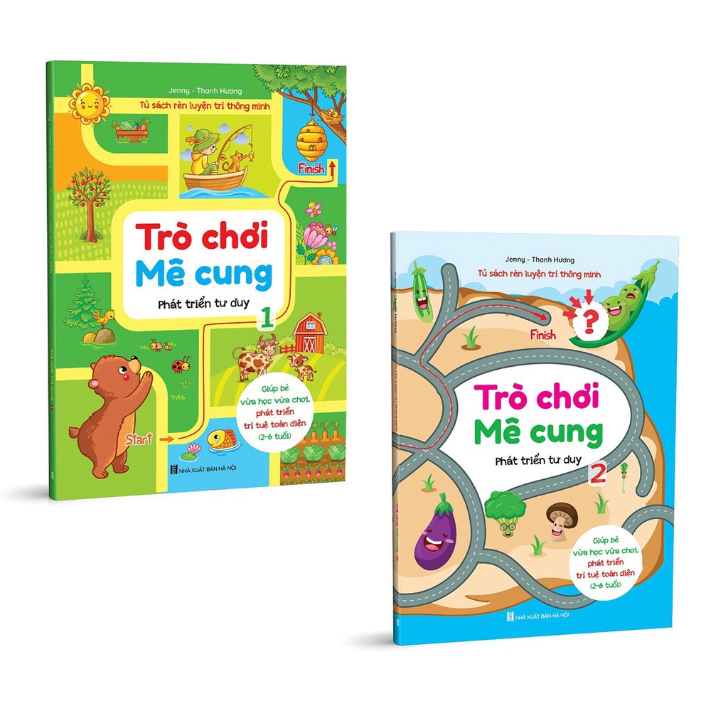 Sách - Rèn Luyện Trí Thông Minh - Trò Chơi Mê Cung - Phát Triển Tư Duy ( Bộ 2 Cuốn)