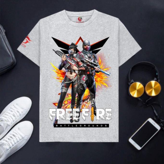 VHL Store [GIÁ XƯỞNG] Áo Free Fire màu ghi xám chất cotton cực mát Mùa 19 VHL Store