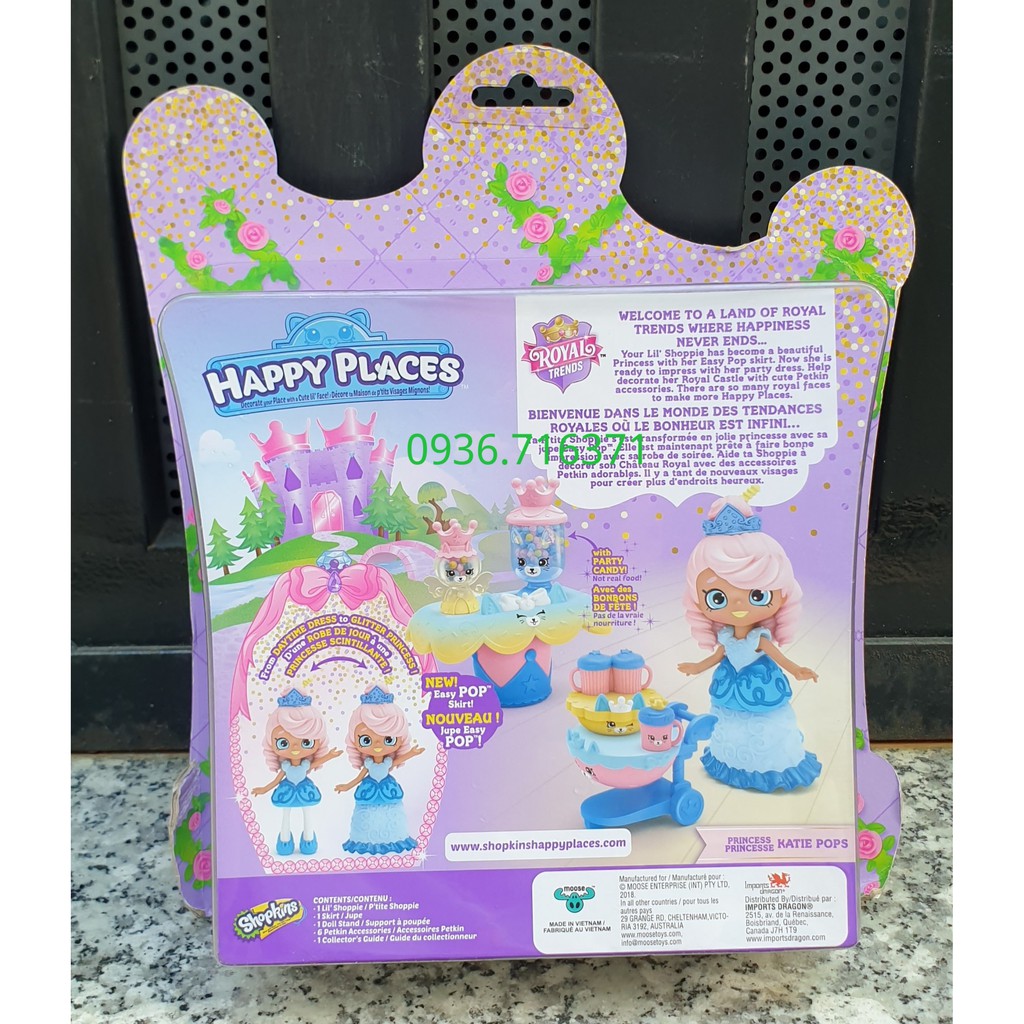 Hộp đồ chơi Búp bê Pony Shopkins Happy Places