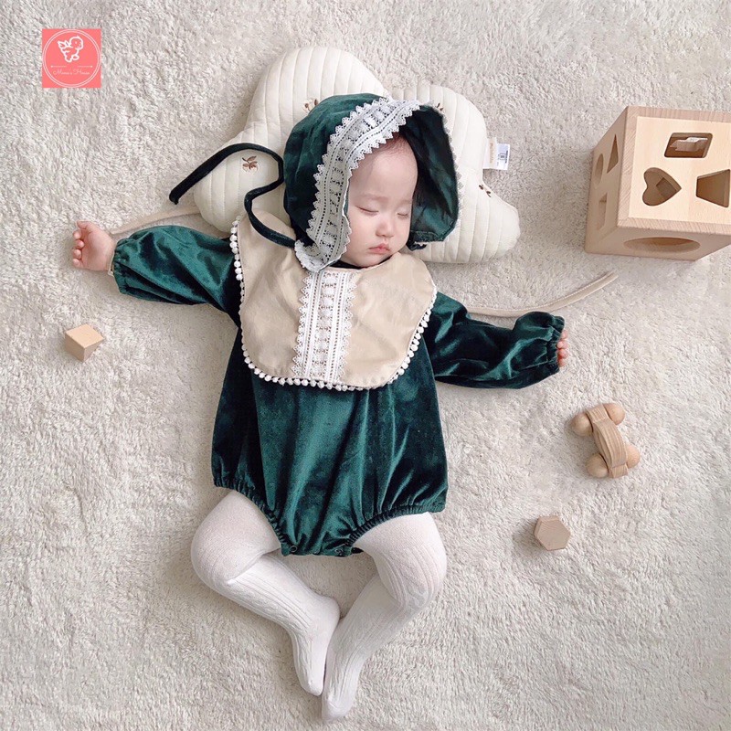 Body Nhung Dài Tay Yếm Tháo Rời